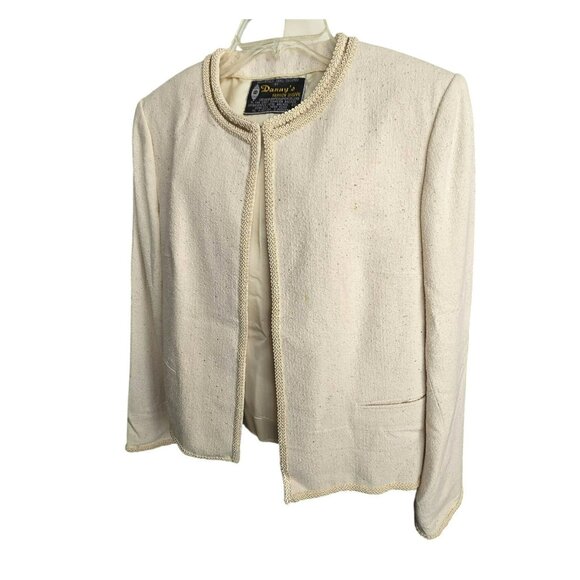 Dannys Fashion Hong Kong Womens Suit Set Jacket Skirt Hand Tailored Beige HS172 - Picture 14 of 16